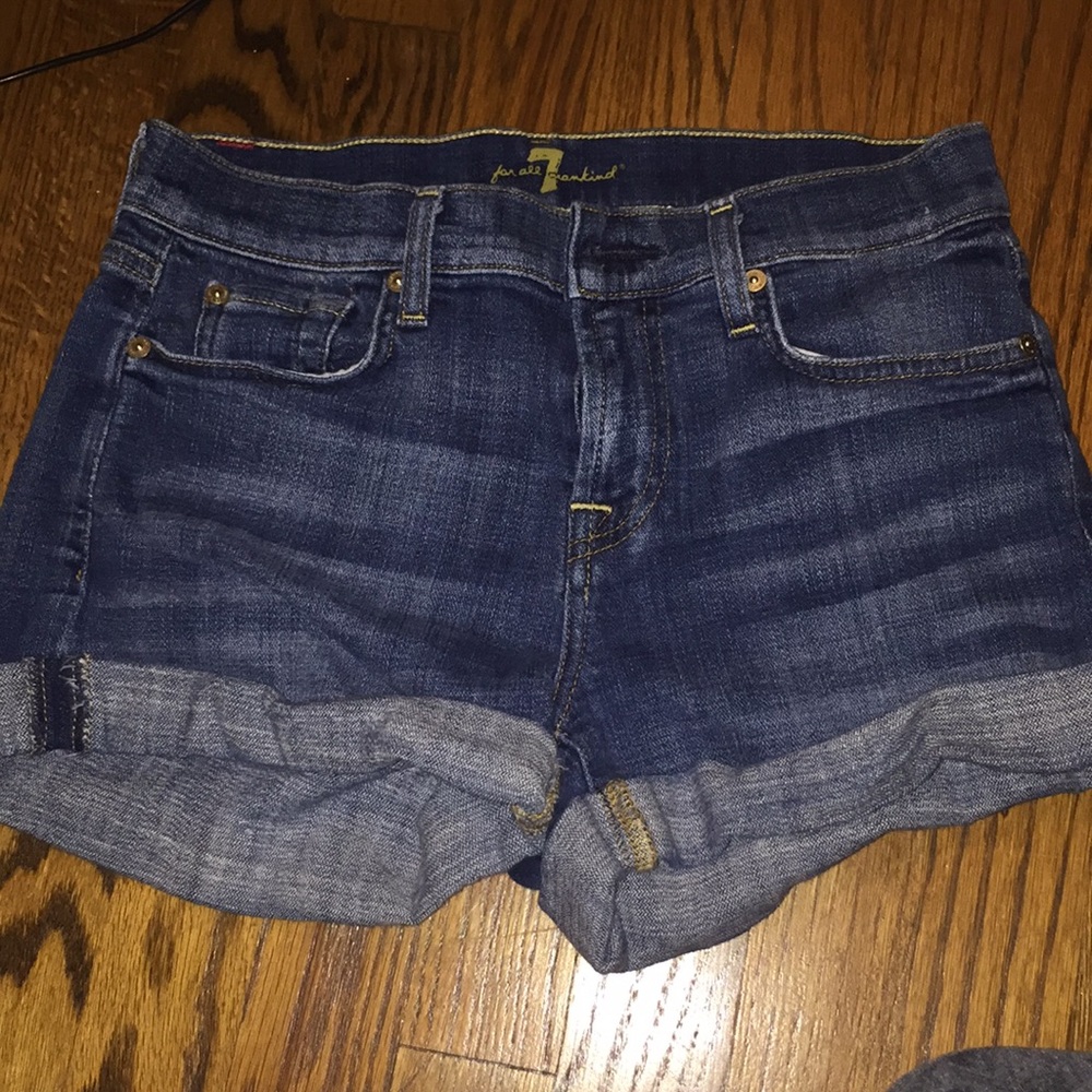 7 for all mankind jean shorts